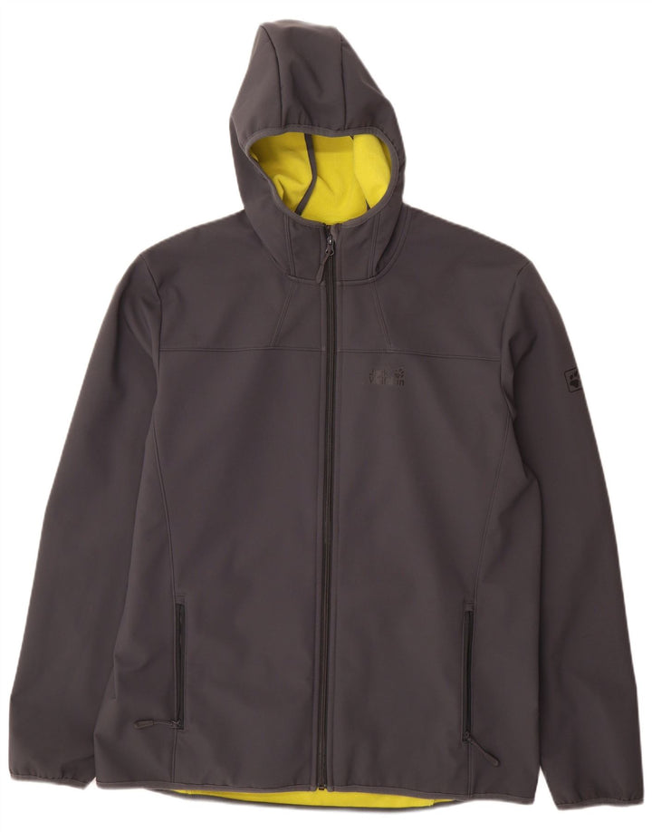 Jack Wolfskin muška vjetrovka s kapuljačom UK 48 2XL sivi poliester
