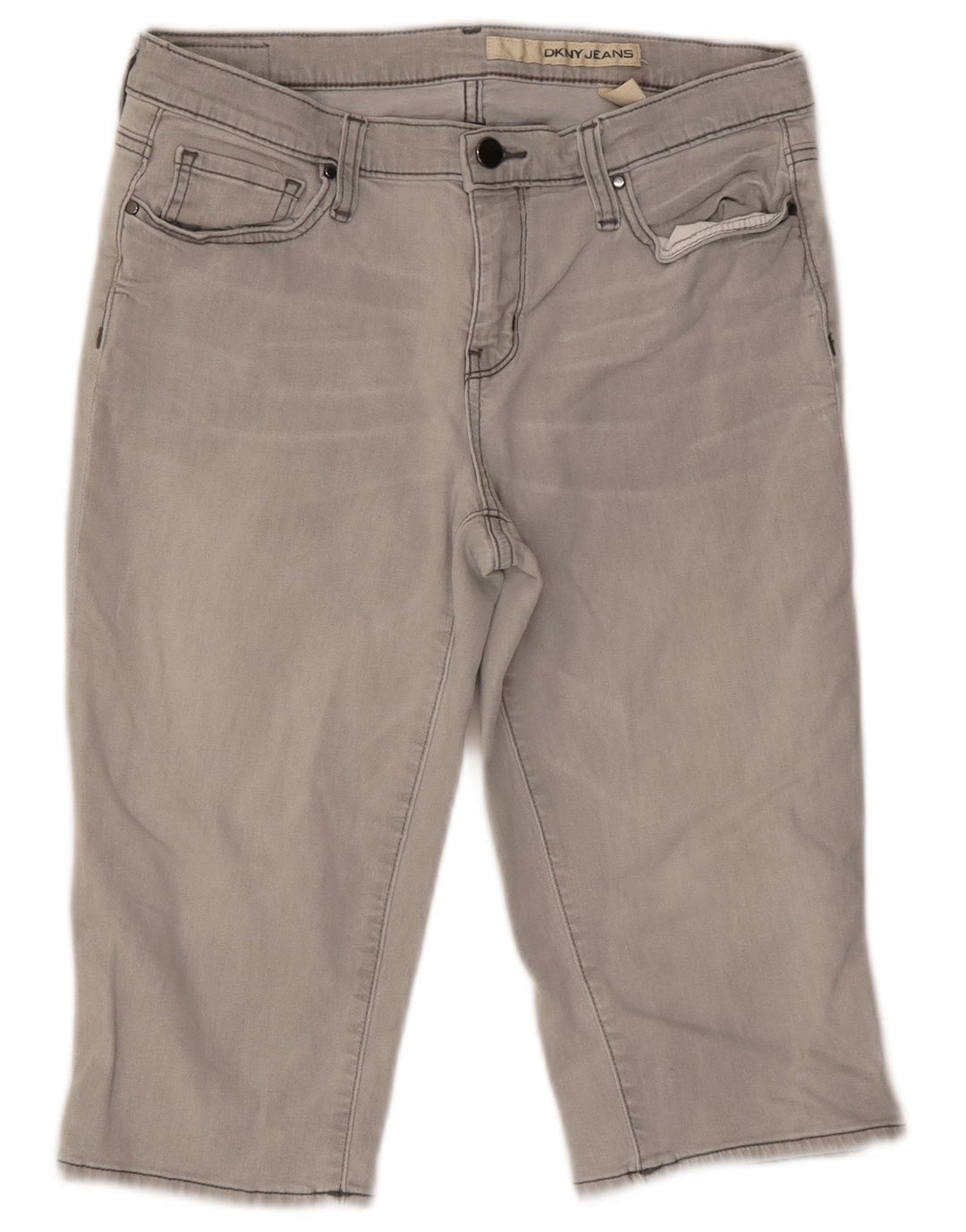 DKNY ženske traper kratke hlače US 10 Large W27 sivi pamuk