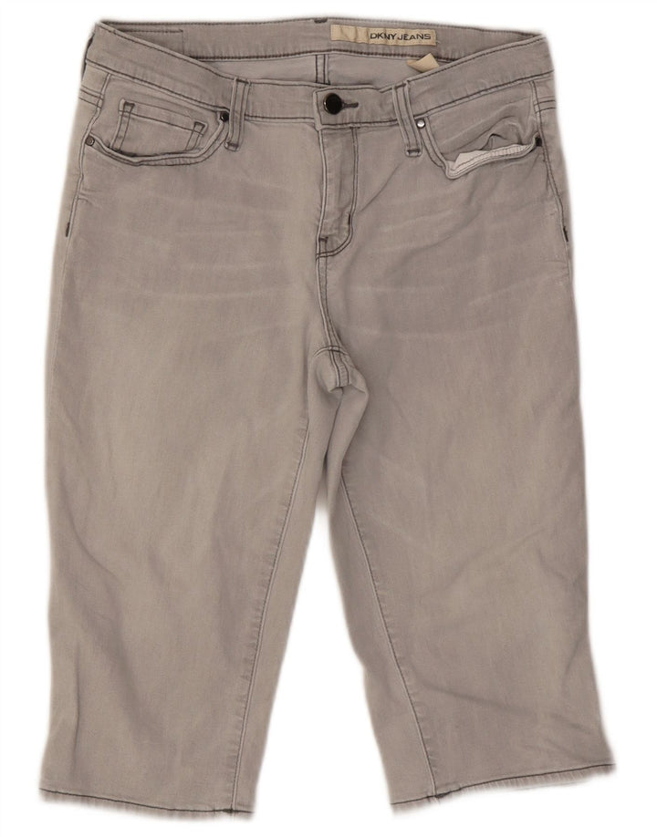 DKNY ženske traper kratke hlače US 10 Large W27 sivi pamuk