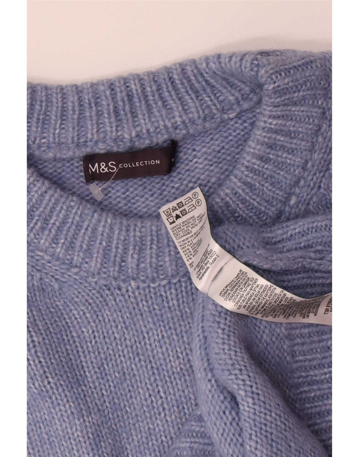 Marks & Spencer ženski džemper s okruglim izrezom UK 14 srednje plava