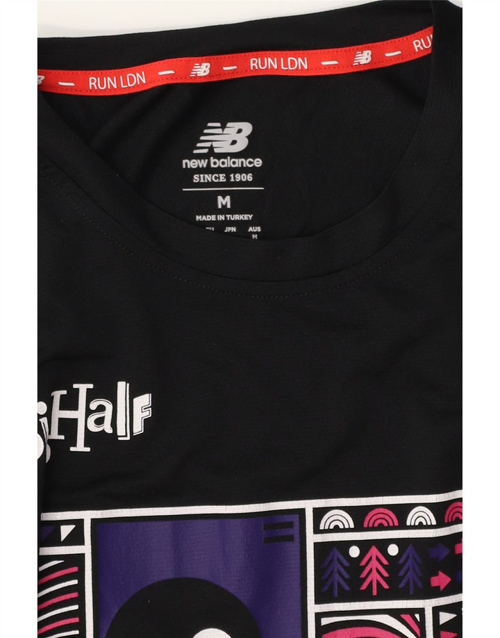 New Balance muška majica kratkih rukava s grafičkim motivima Srednji crni poliester