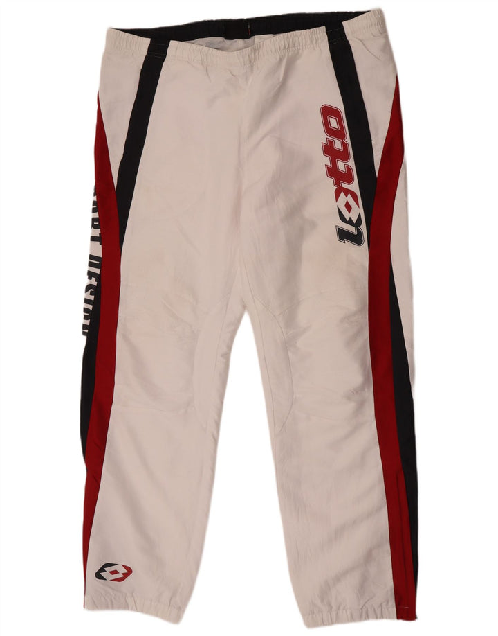 Muška trenirka Lotto Graphic Full 2XL bijeli poliester u boji