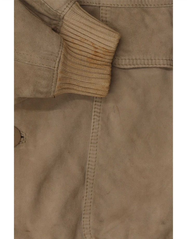 Vintage muška bomber jakna od brušene kože UK 40 velika bež