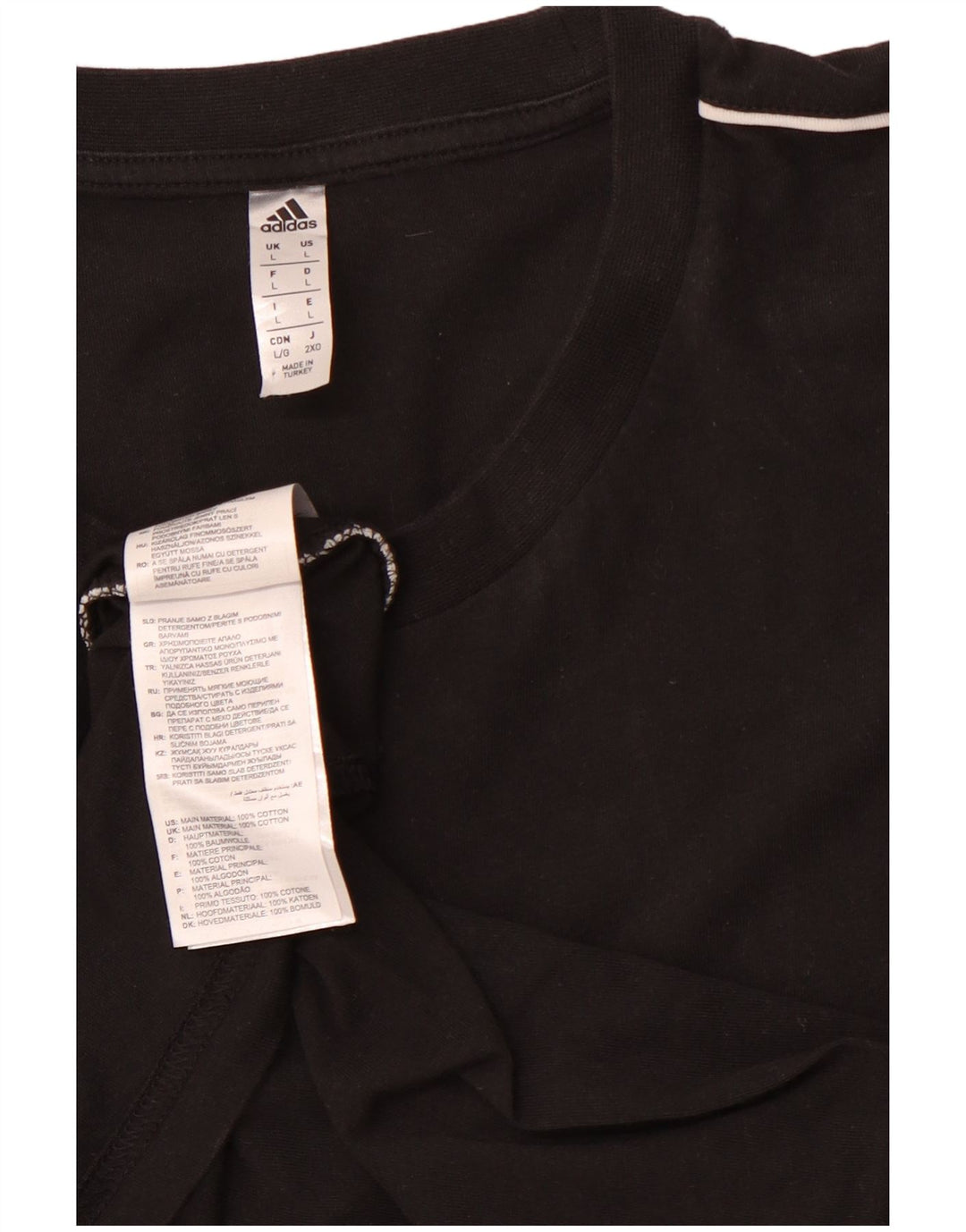 ADIDAS Muška majica kratkih rukava Velika crna pamučna majica