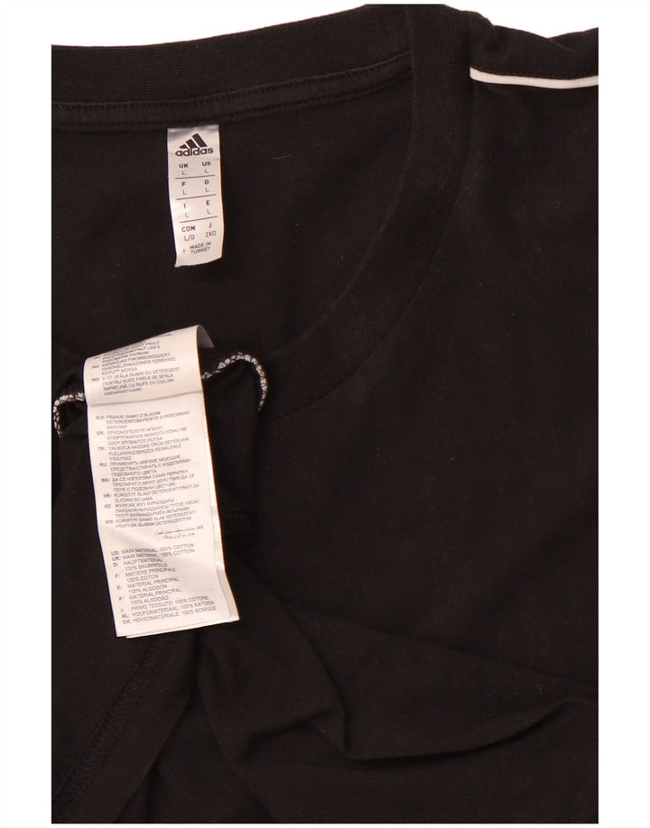 ADIDAS Muška majica kratkih rukava Velika crna pamučna majica