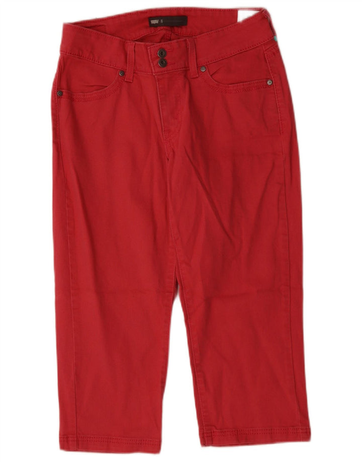 LEVI'S ženske Capri traperice US 8 srednje W28 L19 ružičasti pamuk