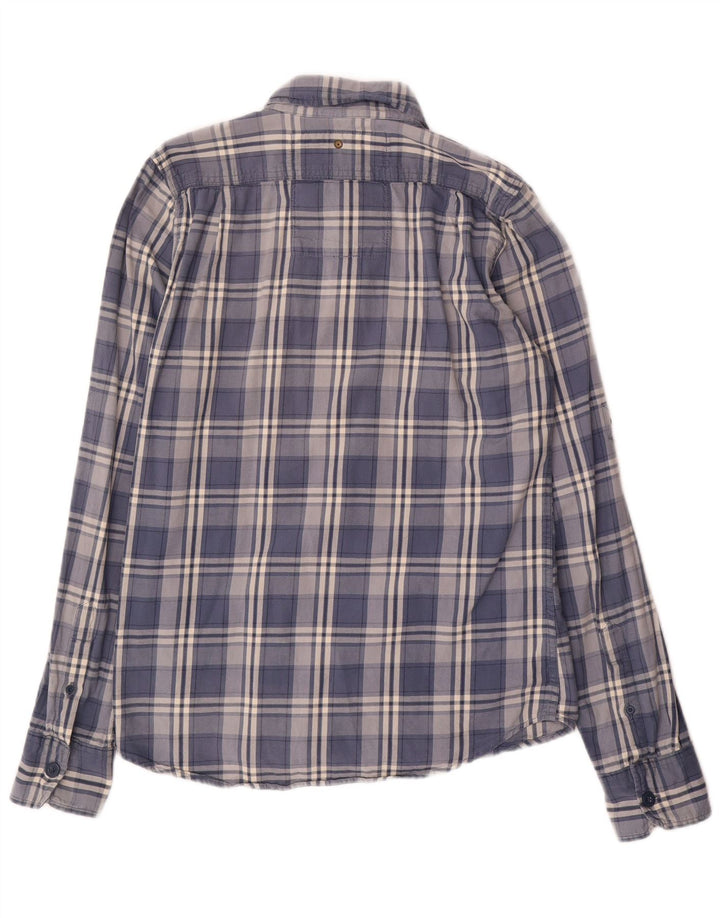 Superdry muška flanelska košulja srednje plave pamučne kare