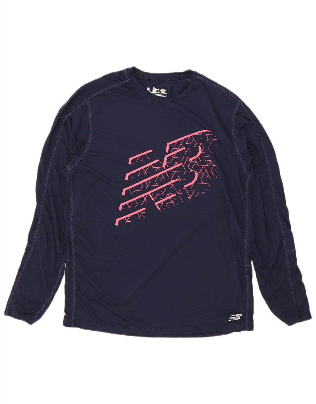 New Balance muška majica dugih rukava s grafičkim motivima, veliki tamnoplavi poliester