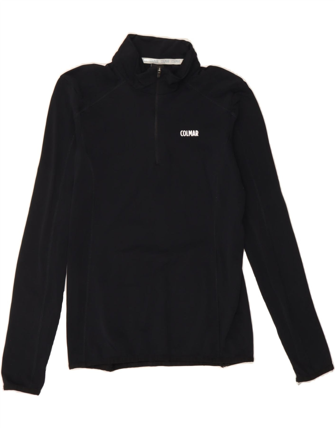 COLMAR Womens Zip Neck Pullover Tracksuit Top UK 10 Small Black Vintage Colmar and Second-Hand Colmar from Messina Hembry 
