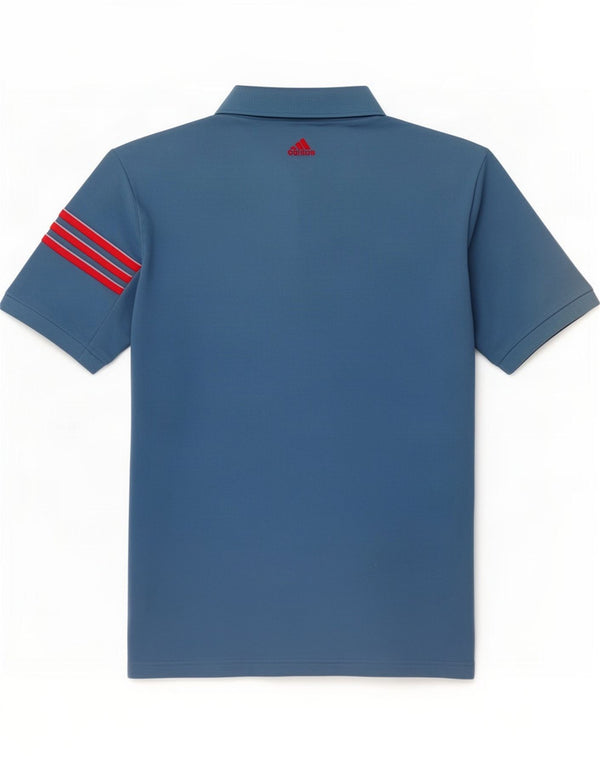 Adidas Mens Climacool Polo Shirt Medium Blue Polyester