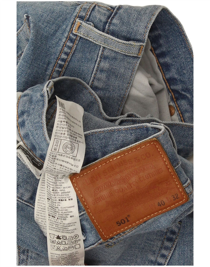 Levi's muške 501 ravne traperice W40 L32 plavi pamuk