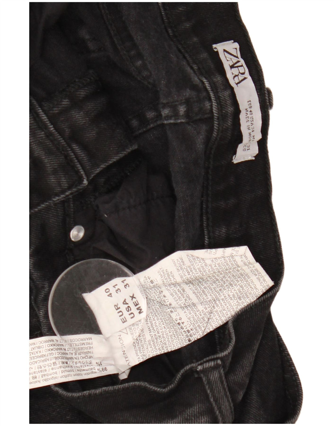 Zara muške uske traperice EU 40 srednje W30 L30 crni pamuk