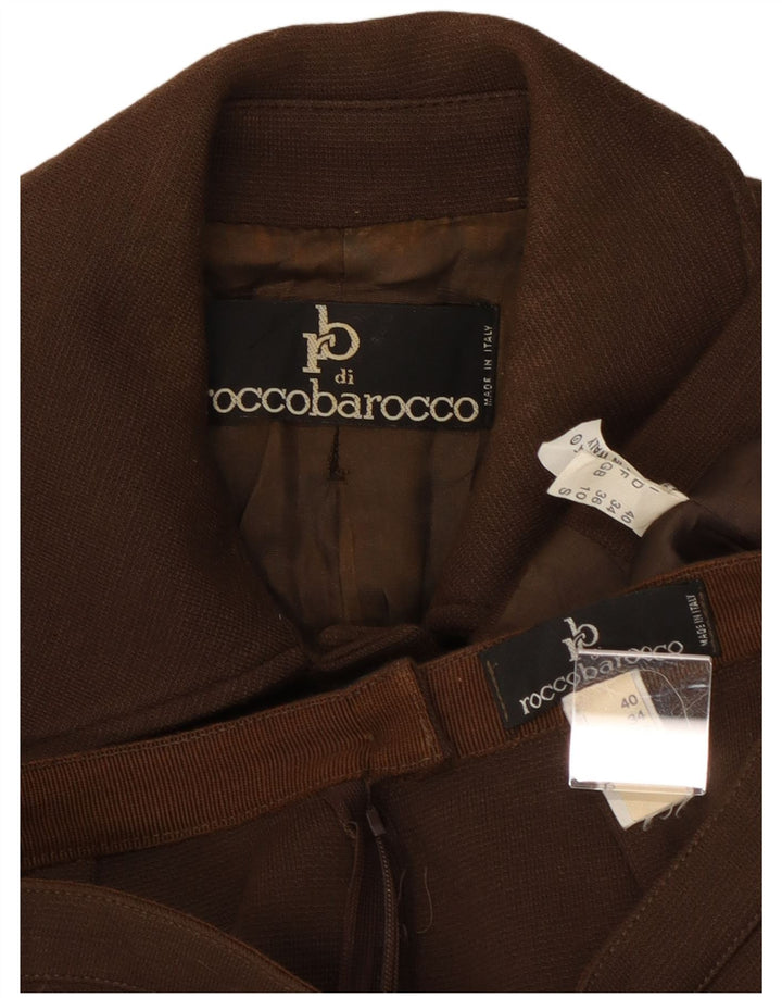 Roccobarocco ženski dvodijelni komplet suknji s 5 gumba UK 10 Small W23 Brown Army