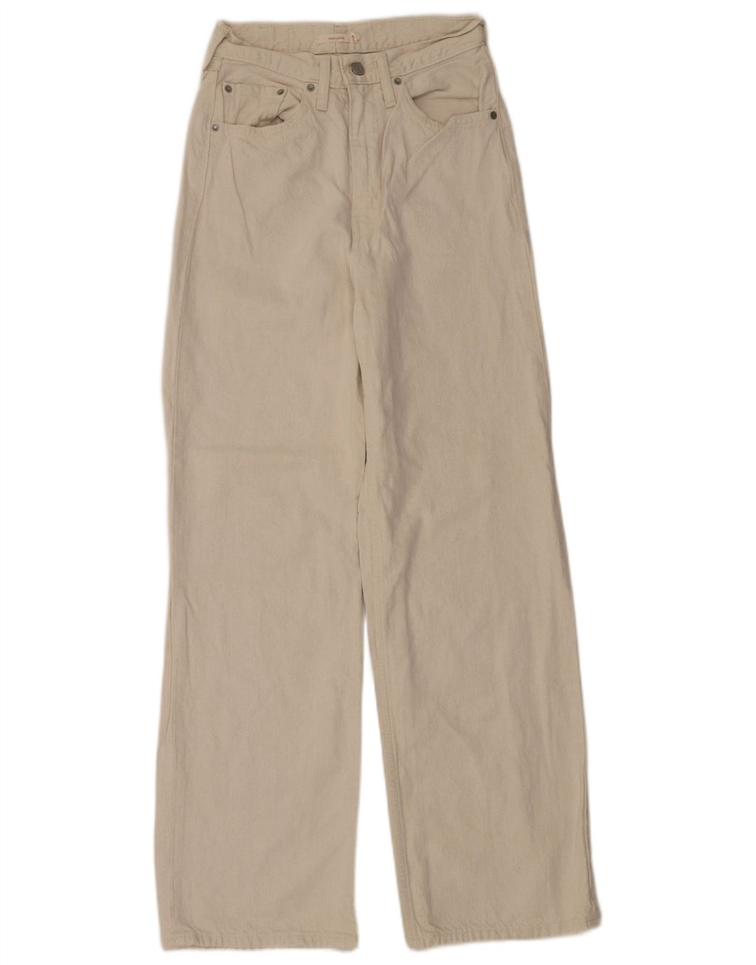 Levi's ženske široke traperice visokog struka W27 L31 bež pamuk