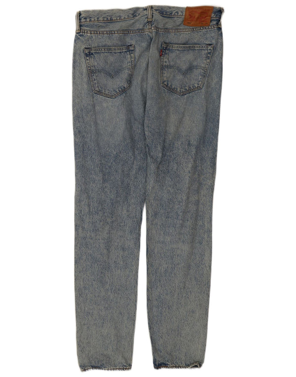 Levi's muške 501 ravne traperice s oštećenjem W34 L34 plavi pamuk