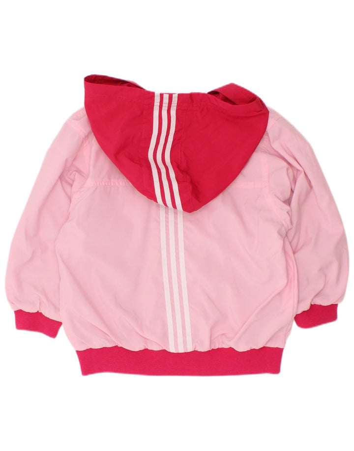 Adidas kišna jakna s kapuljačom za djevojčice 2-3 godine, ružičasta poliesterska boja