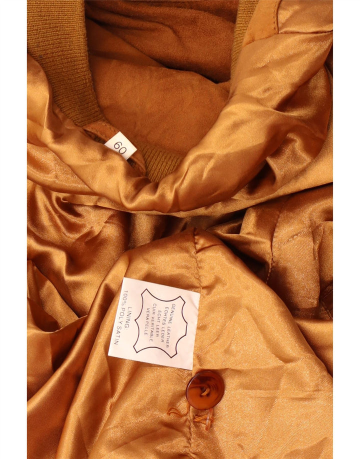 Vintage muška bomber jakna od brušene kože IT 60 3XL smeđa koža