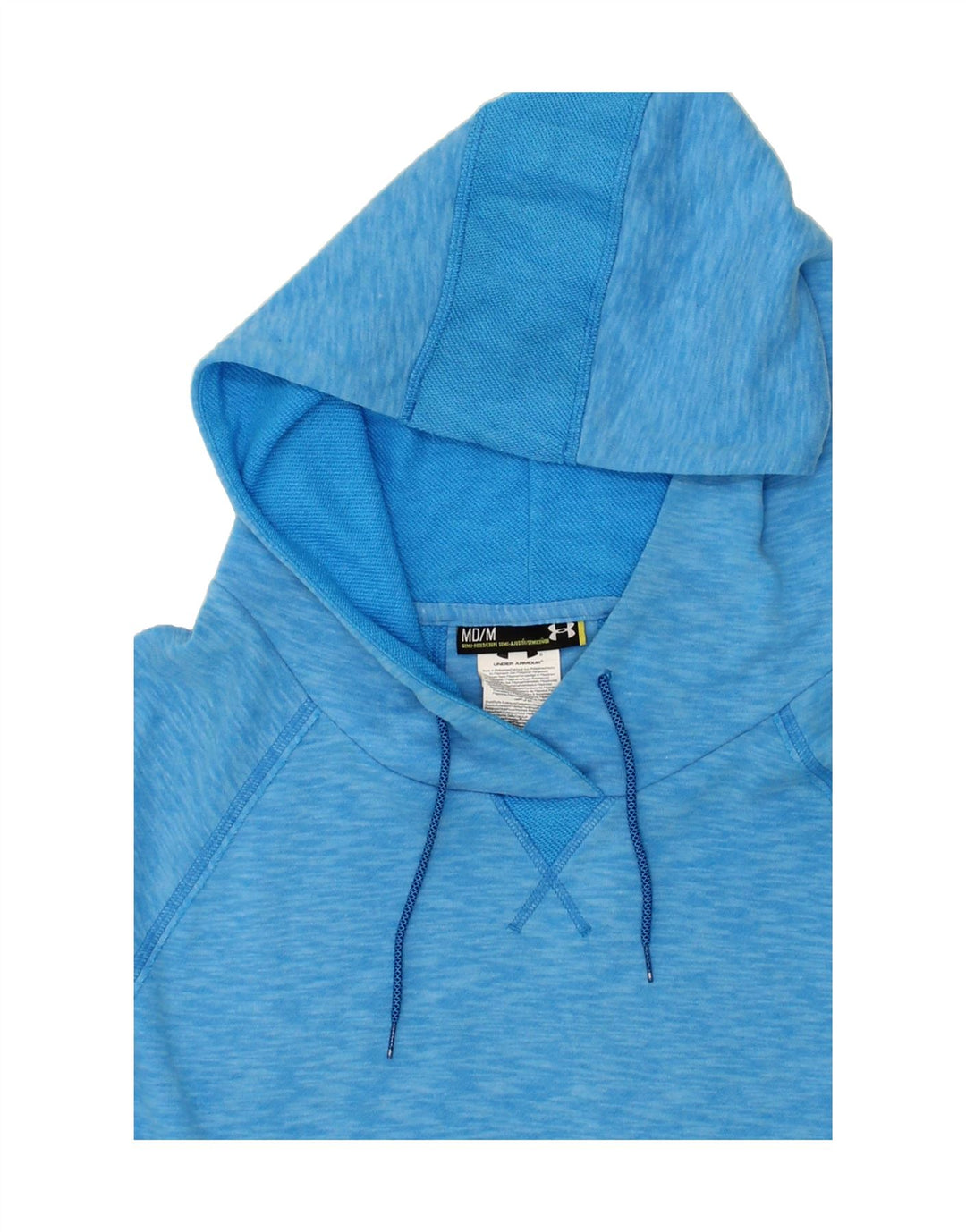 UNDER ARMOUR Womens Oversized Crop Hoodie Jumper UK 14 Medium Blue Vintage Under Armour and Second-Hand Under Armour from Messina Hembry 