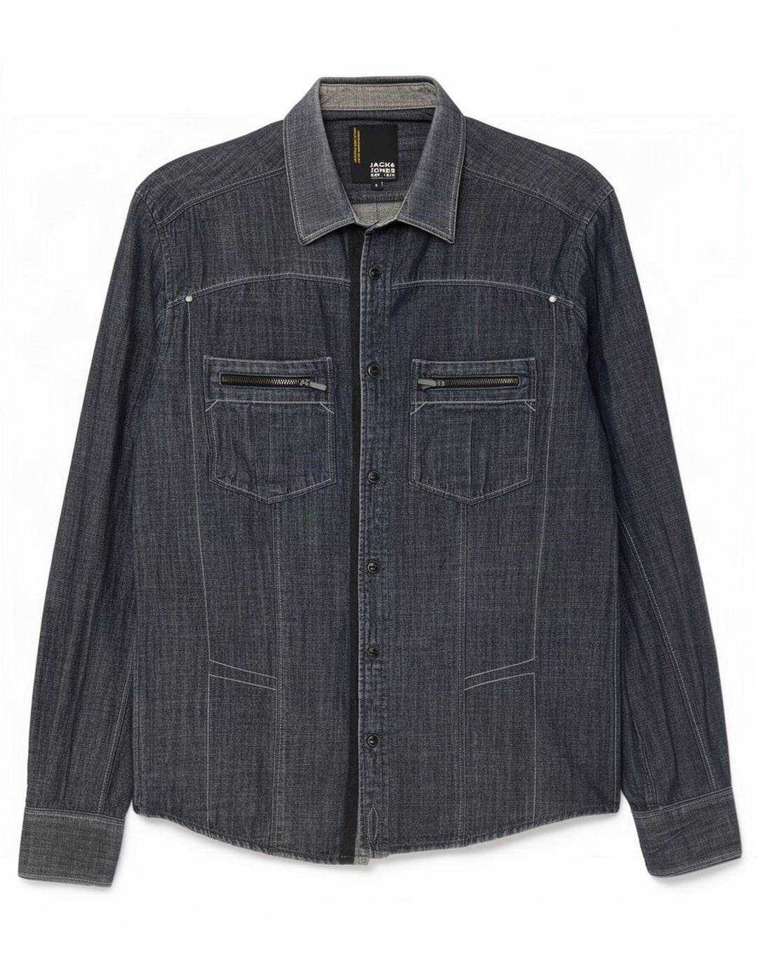 Jack & Jones muška traper košulja Mala tamnoplava pamuk