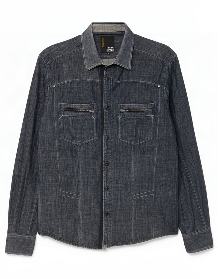 Jack & Jones muška traper košulja Mala tamnoplava pamuk