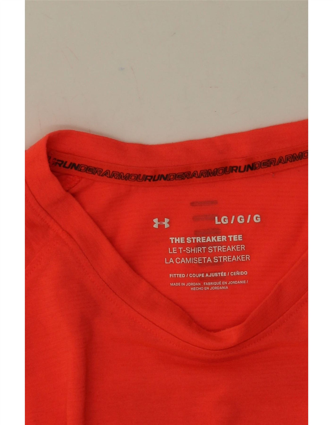 UNDER ARMOUR Mens Coupe Ajustee T-Shirt Top Large Orange