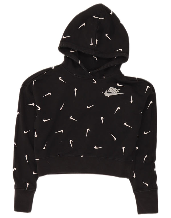 Nike Girls Crop Graphic Standard Fit majica s kapuljačom 12-13 Years Large Black