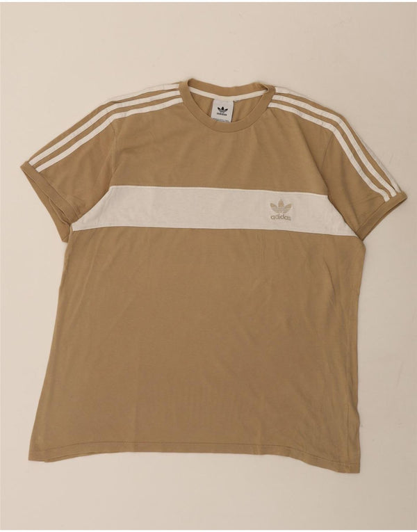 Adidasova muška majica s grafičkim motivima, velika bež boja