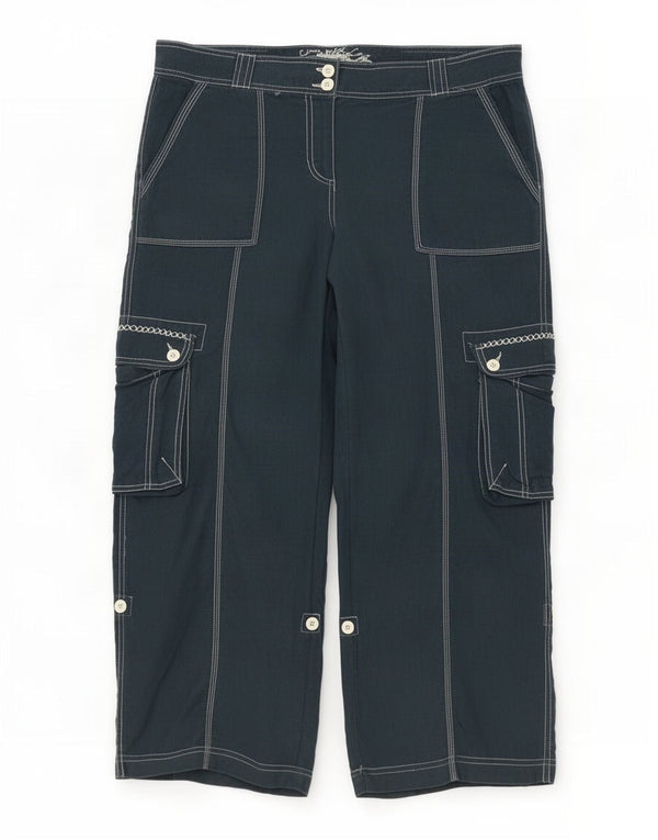 Marks & Spencer ženske kargo hlače UK 16 velike W36 L28 tamnoplave