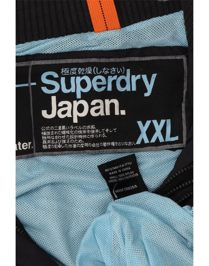 Superdry ženska kišna jakna s grafičkim motivima UK 20 2XL tamnoplavi poliester
