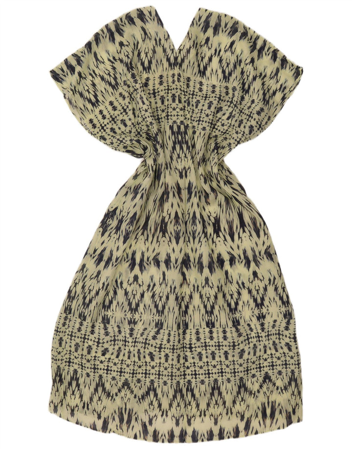 ZARA ženska prekomjerna haljina s apstraktnim uzorkom UK 14 Srednje zelena