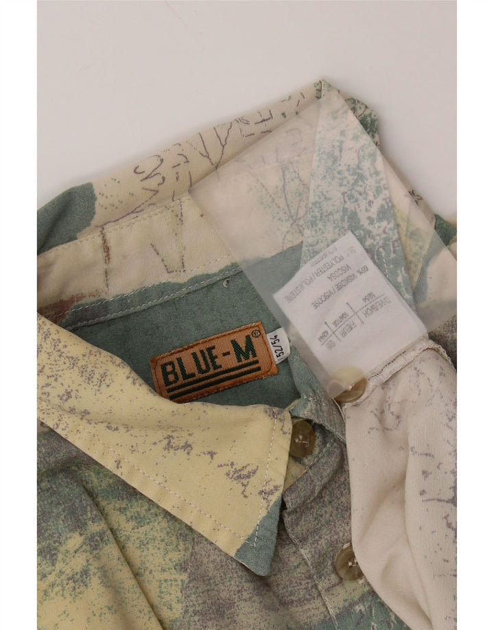 Vintage muška majica s apstraktnim uzorkom IT 52/54 velika zelena viskoza