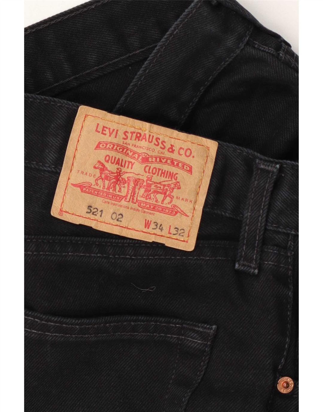 Levi's muške 521 sužene traperice W34 L28 crne