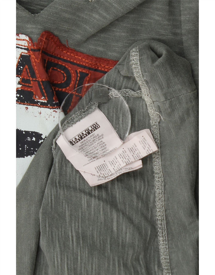 NAPAPIJRI muška majica s kapuljačom, dugim rukavima, velikim sivim flekama