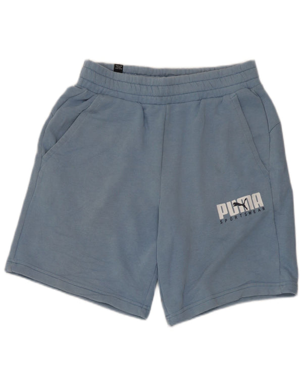 Puma ženske kratke sportske hlače s grafičkim motivima UK 8 Small Blue Cotton