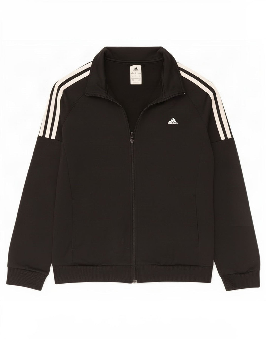Adidas ženska gornja jakna trenirke UK 12/14 Srednji crni poliester