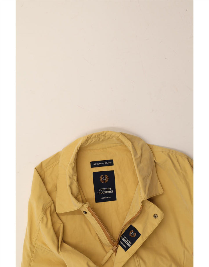 COTTON'S INDUSTRIES Mens Windbreaker Jacket UK 38 Medium Yellow Cotton Vintage Cotton's Industries and Second-Hand Cotton's Industries from Messina Hembry 