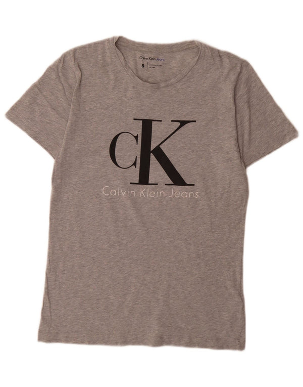 Calvin Klein Jeans muška majica kratkih rukava s grafičkim motivima, mali sivi flekasti pamuk
