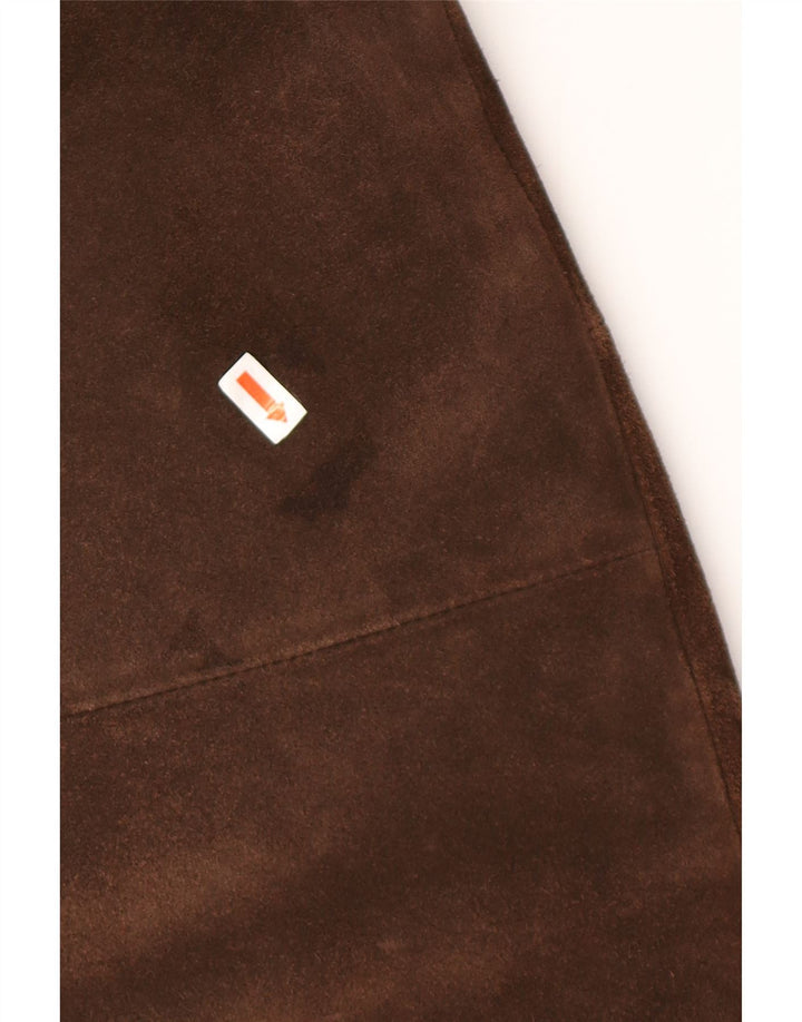 Vintage ženska velika vjetrovka od brušene kože UK 18 XL smeđa