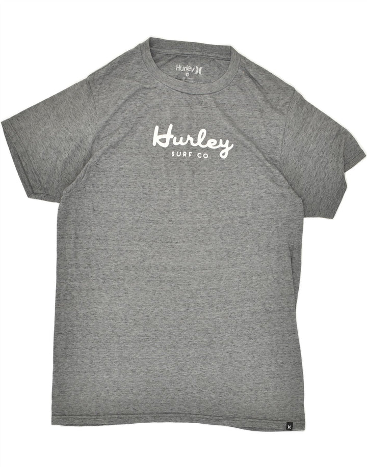HURLEY Womens Graphic T-Shirt Top UK 14 Medium Grey Flecked | Vintage Hurley | Thrift | Second-Hand Hurley | Used Clothing | Messina Hembry 