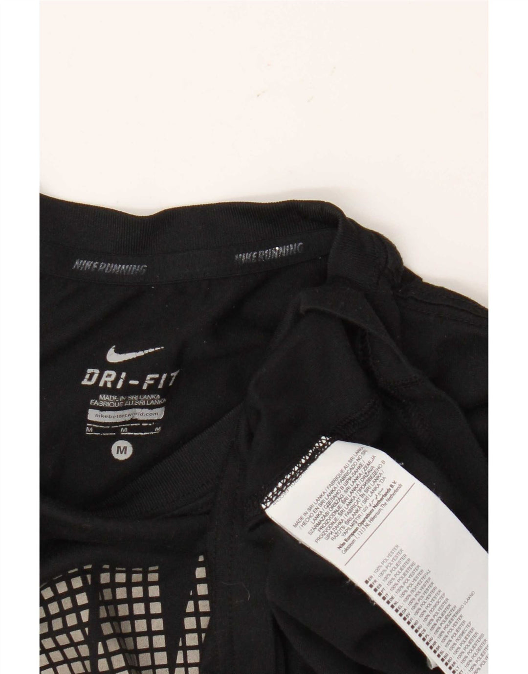 Nike Dri Fit Graphic T-Shirt Top Srednje crni poliester