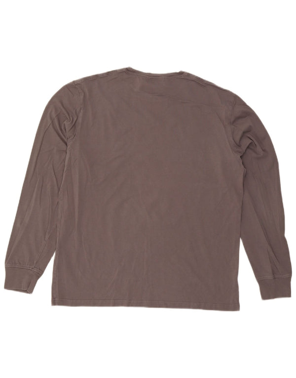 Massimo Dutti Mens Top Long Sleeve XL Grey Cotton