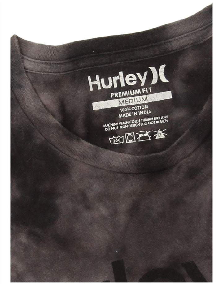 Muška majica kratkih rukava Hurley s grafičkim motivima, srednje crna kravata, pamuk