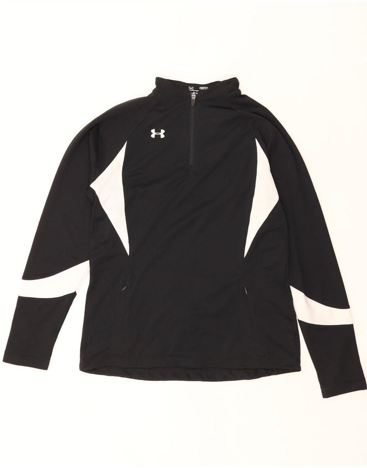 Under Armour, gornji dio trenirke s patentnim izrezom, srednje crne boje