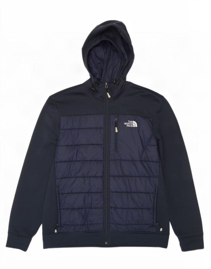 The North Face muški pulover s kapuljačom na patentni zatvarač Veliki tamnoplavi poliester
