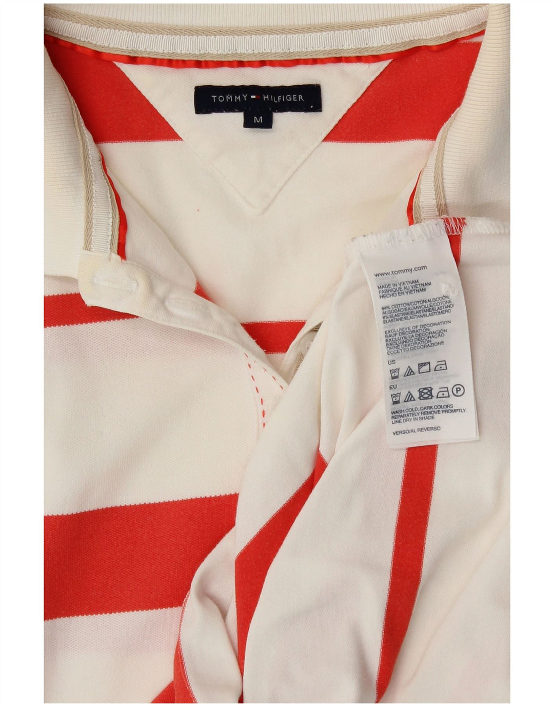 Tommy Hilfiger ženska polo majica s grafičkim motivima za ragbi UK 12 srednje bijele boje