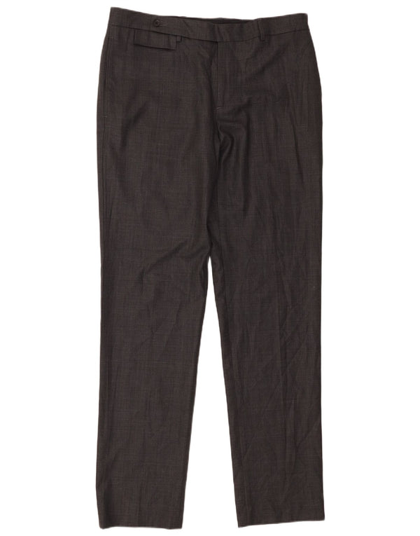 Zara muške hlače ravnog odijela EU 44 Large W34 L34 Siva vunena