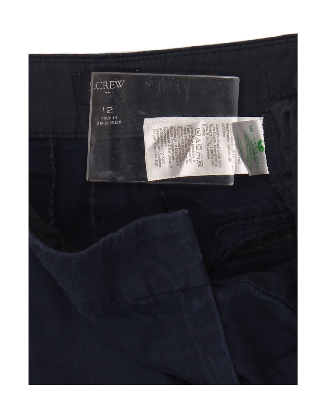 J. CREW Ženske chino kratke hlače US 12 Large W34 tamnoplavi pamuk
