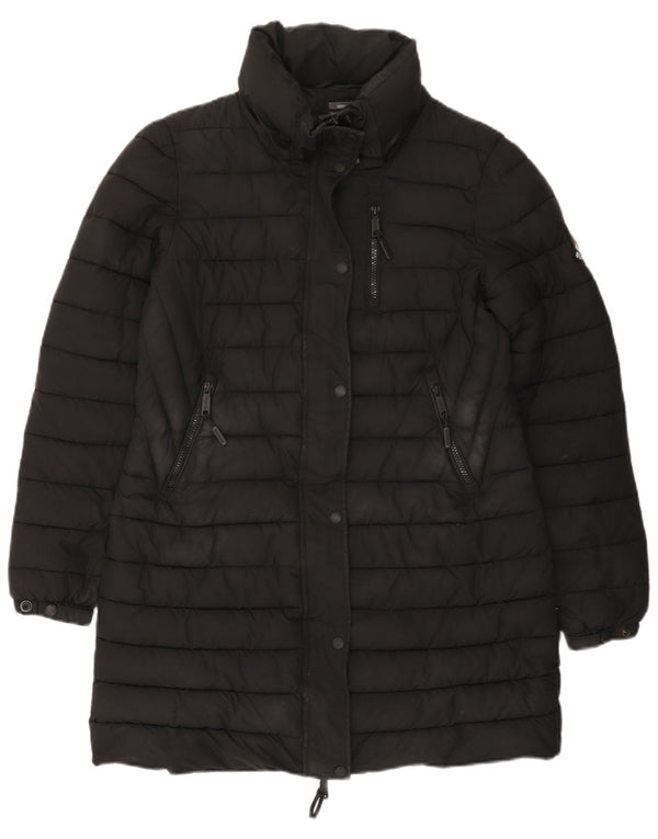 SUPERDRY ženski podstavljeni kaput UK 12 srednji crni poliester