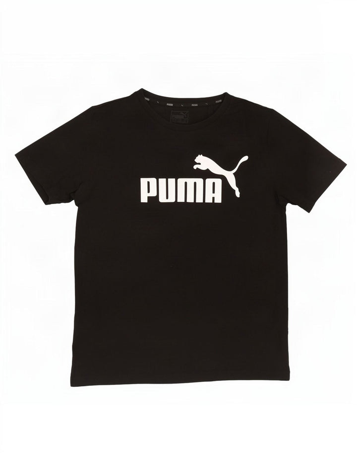 Puma muška grafička majica kratkih rukava Srednji crni pamuk