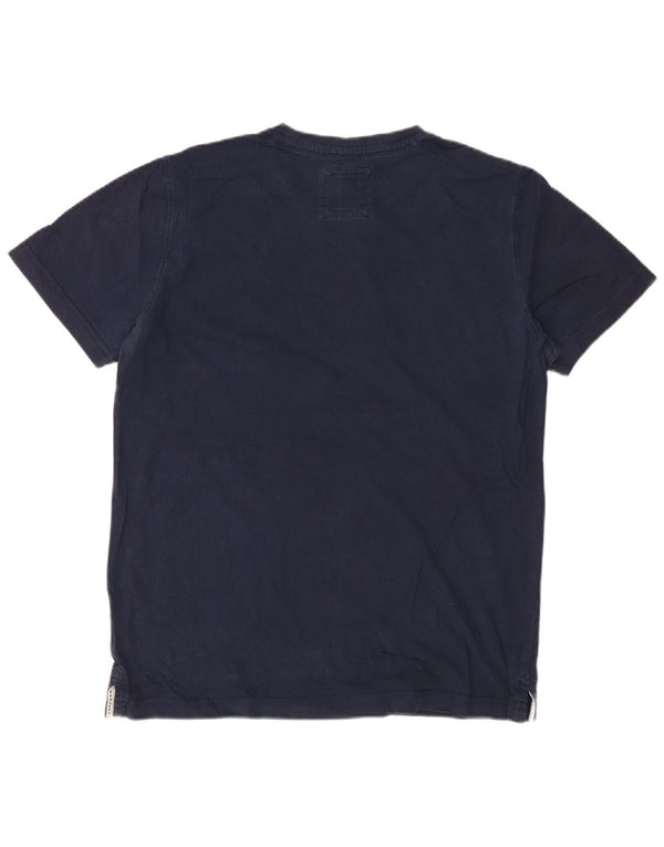 CREW CLOTHING Mens T-Shirt Top Medium Navy Blue Cotton
